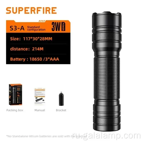 Светодиодный водонепроницаемый фонарик USB -зарядка